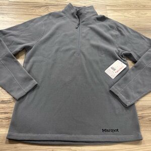Marmot Rocklin 1/2 Zip Fleece MockNeck Pullover Hiking Steel Onyx Men Medium $70